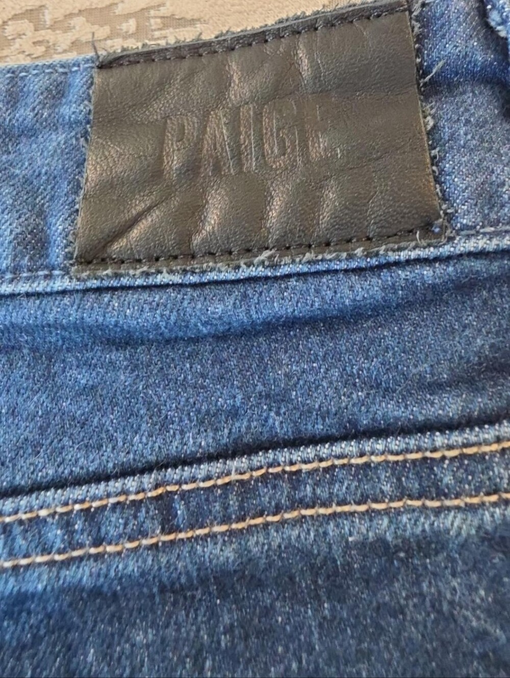 PAIGE Sasha Ankle Jeans Size 30 Dark Wash High Rise Wide Leg Cuffed Stretch - Picture 7 of 8